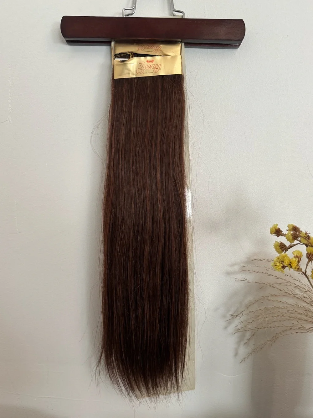 Zury Ultra Silky 100% Human Hair Weft Extensions 18” FF Brown/Auburn Straight
